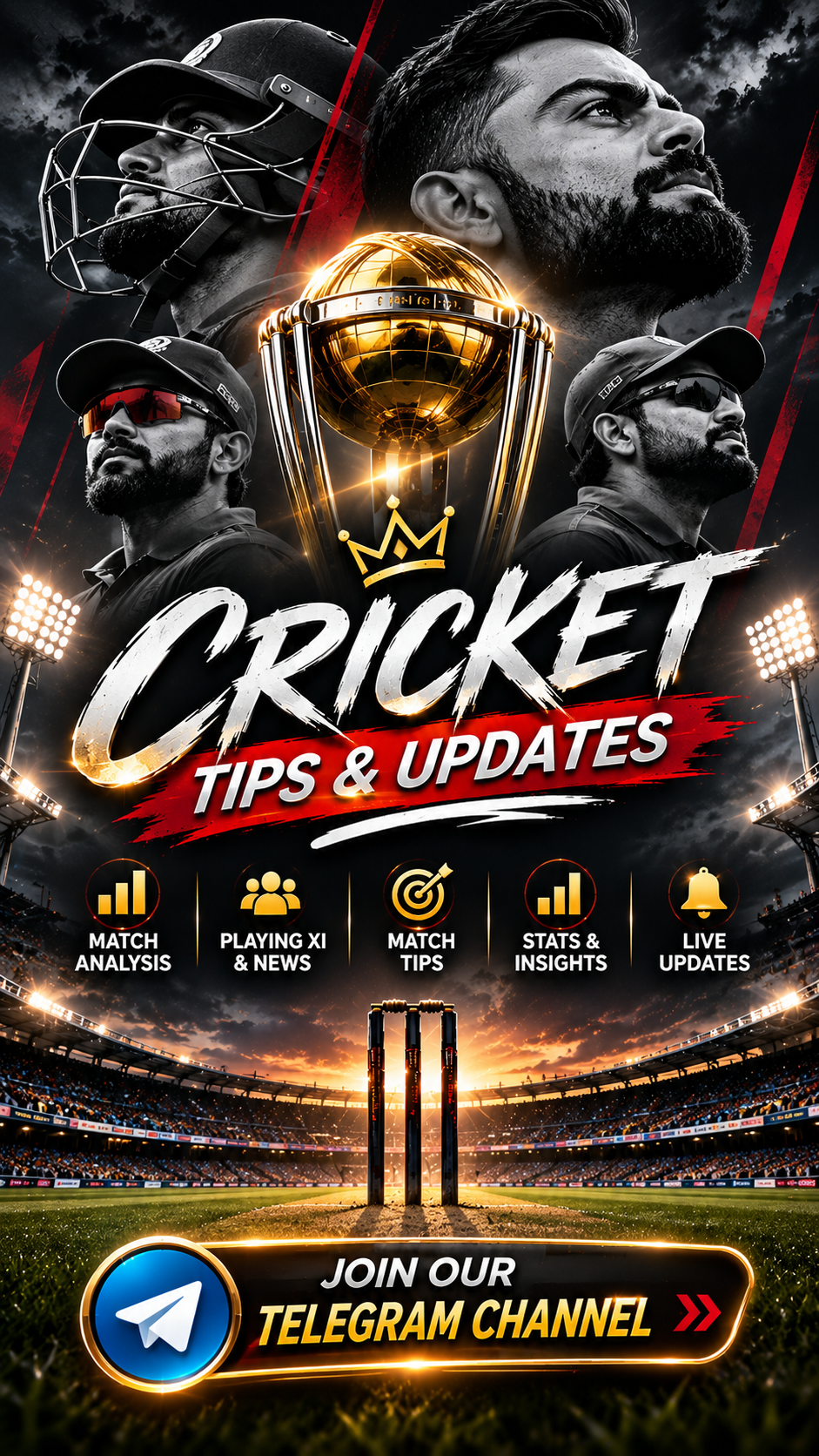 Cricket Tips and Updates promotional poster